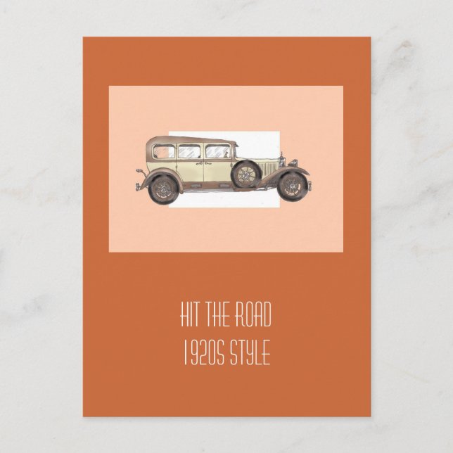 Cartão Postal 1920 Mercedes Limousine (Frente)