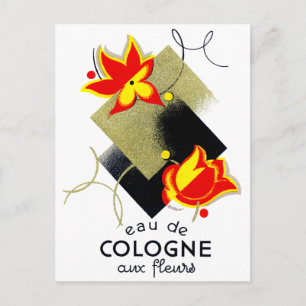Cartão Postal 1920 perfume floral francês
