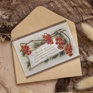 Cartão Postal 1920 Vintage Thanksgiving Autumn Nuts