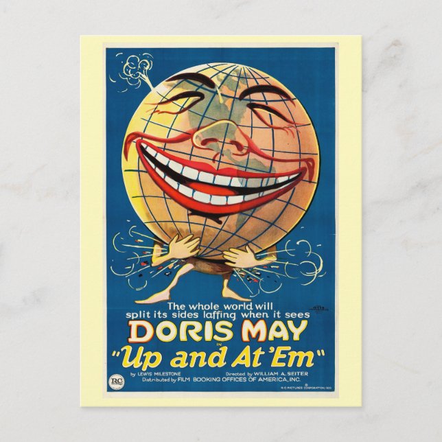 Cartão Postal 1922 filme Up and at 'Em (Frente)