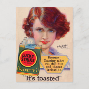 Cartão Postal 1929 Lucky Strikes e Billie Burke