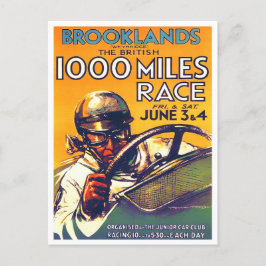 Cartão Postal 1930 Brooklands 1000 milhas de safra