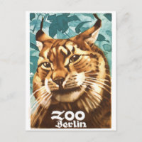 1930 Ludwig Hohlwein Berlin Zoo Lynx Poster