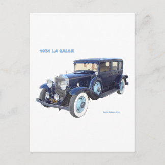 CARTÃO POSTAL 1931 CADILLAC LA SALLE