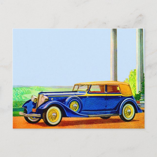 Cartão Postal 1934 Modelo Lincoln KA (Frente)