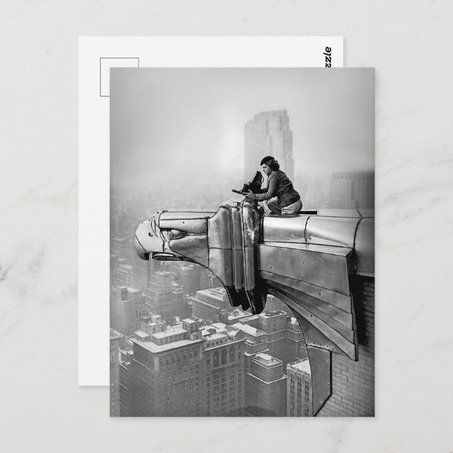 CARTÃO POSTAL 1935 FOTO DA NOVA IORQUE DE MARGARET BOURKE (Frente/Verso)