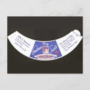 Cartão Postal 1939 Vedantes de Natal Colarinho de Garrafa de Lei