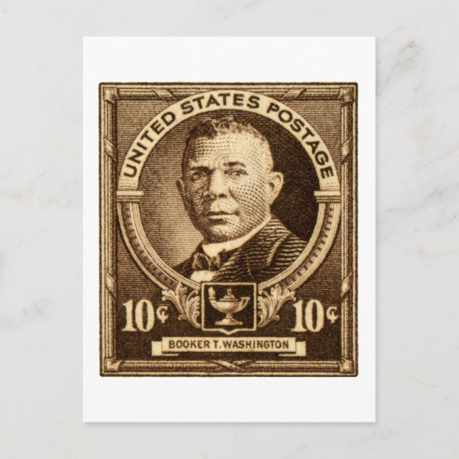 Cartão Postal 1940 Booker T. Washington Stamp (Frente)