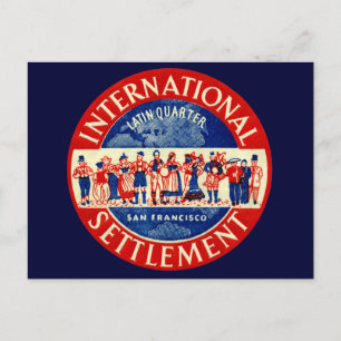 Cartão Postal 1940 International Settlement San Francisco