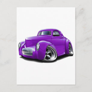 Cartão Postal 1941 Willys Purple Car