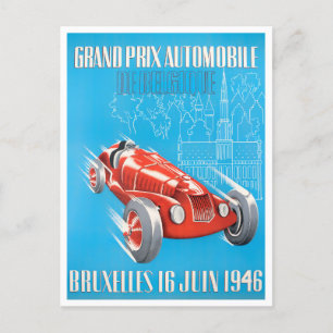 Cartão Postal 1946 Bruxelles Grand Prix Vintage