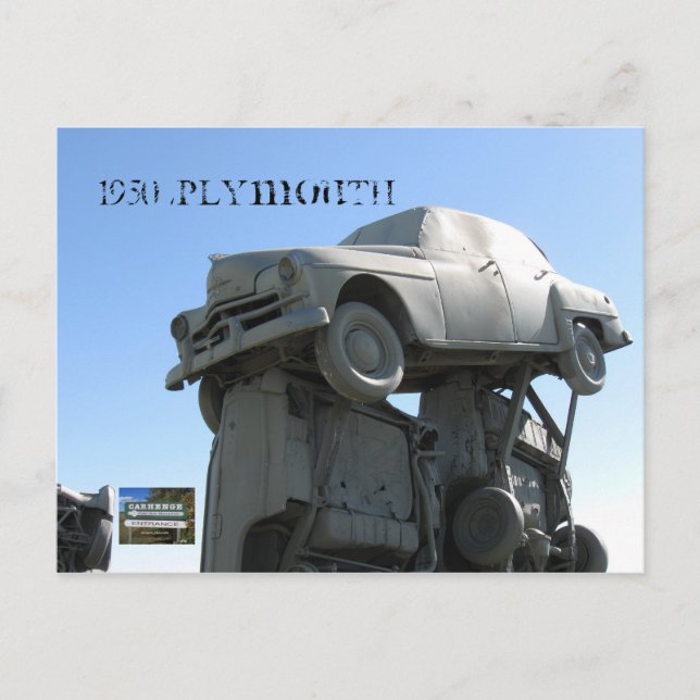 Cartão Postal 1950 Plymouth (Frente)