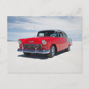 Cartão Postal 1955 chevy hot rod, vareta de rua, "tri cinco" bel