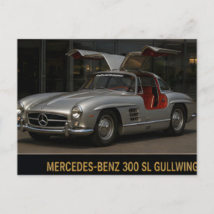 Cartão Postal 1955 Mercedes-Benz 300 SL Gullwing Clássico Alemão