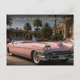 Cartão Postal 1959 Cadillac Eldorado Conversível Vintage