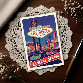 Cartão Postal 1960s Vintage Las Vegas Travel