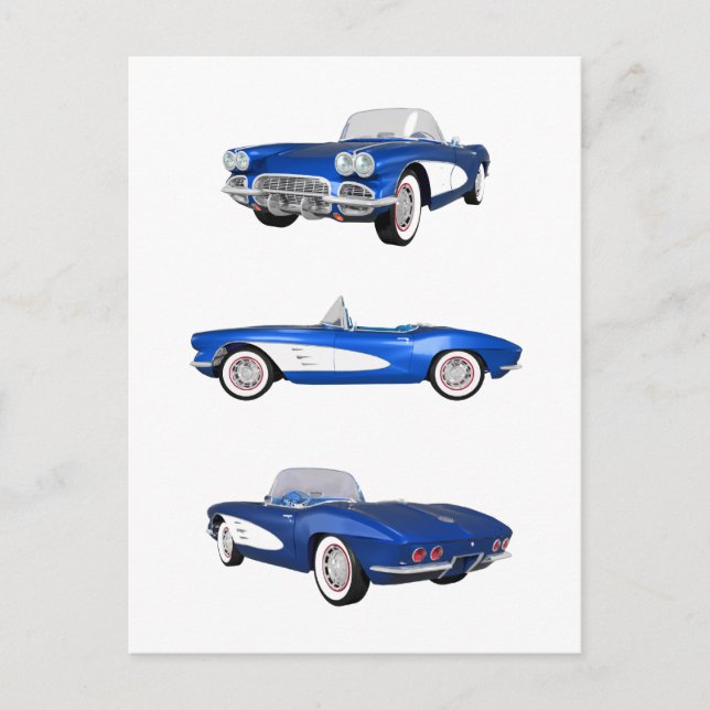 Cartão Postal 1961 Corvette C1: (Frente)