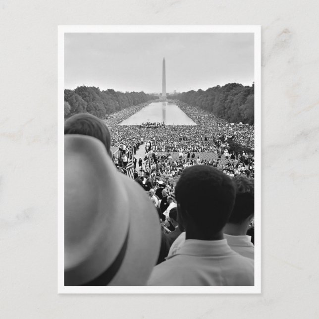 Cartão Postal 1963 Marcha em Washington Tanque de Reflexão Resta (Frente)
