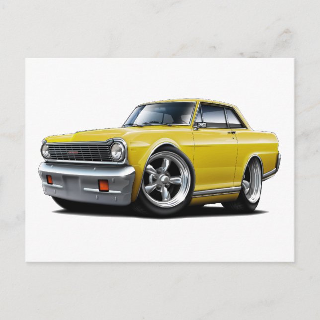 Cartão Postal 1964-65 Carro Amarelo Nova (Frente)