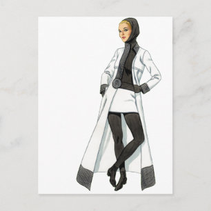 Cartão Postal 1966 Cardin Fashion