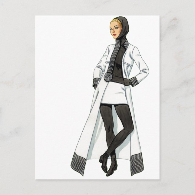 Cartão Postal 1966 Cardin Fashion (Frente)