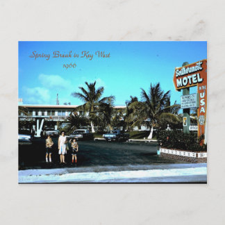 Cartão Postal 1966 o motel o mais southernmost Key West, férias