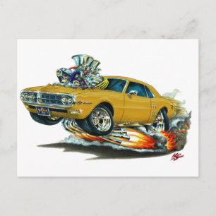 Cartão Postal 1967-68 Carro Dourado Firebird