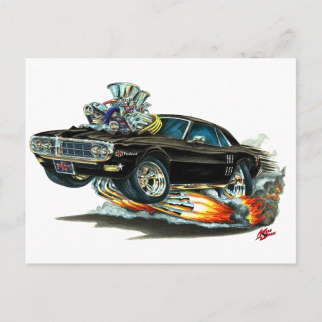 Cartão Postal 1967-68 Firebird Black Car (Frente)