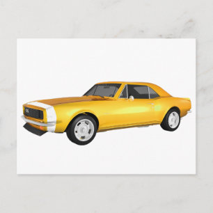 Cartão Postal 1967 Camaro SS: Finalidade Amarela: Modelo 3D: