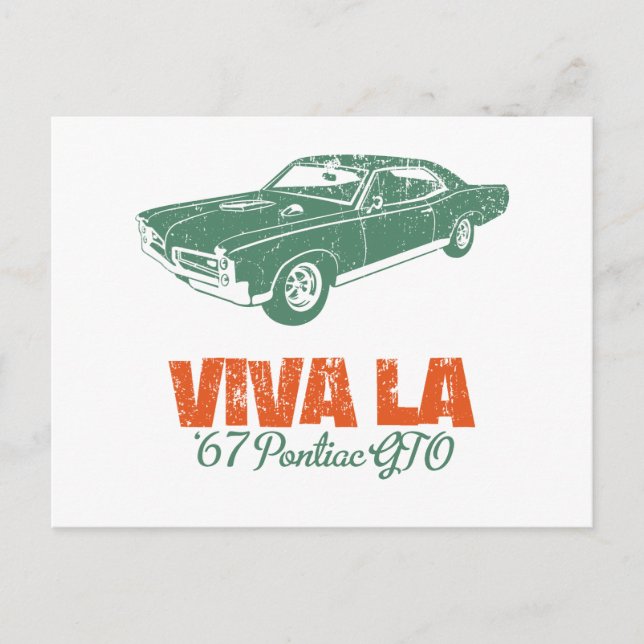 Cartão Postal 1967 Pontiac GTO (Frente)