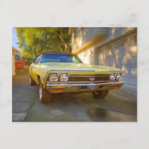 CARTÃO POSTAL 1968 CHEVROLET CHEVELLE SS 396