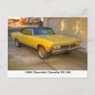 CARTÃO POSTAL 1968 CHEVROLET CHEVELLE SS 396