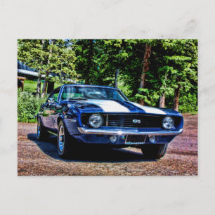 Cartão Postal 1969 chevy super sport SS Camaro