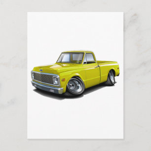 Cartão Postal 1970-72 Caminhão Amarelo Chevy C10