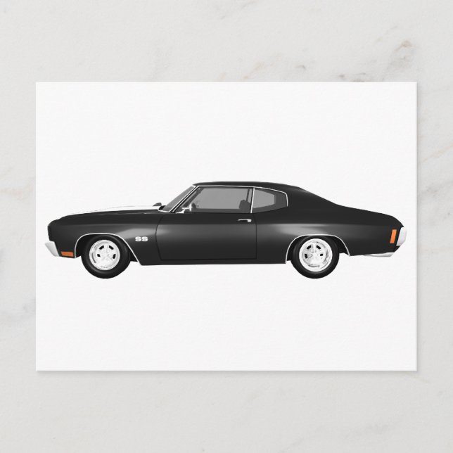 Cartão Postal 1970 Chevelle SS: Término Preto: (Frente)
