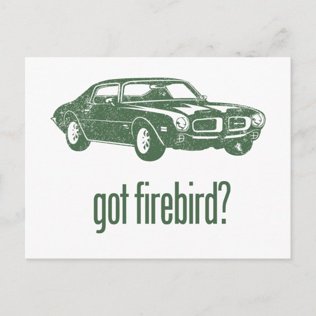 Cartão Postal 1970 Pôtiac Firebird 400 Ar Ram (Frente)