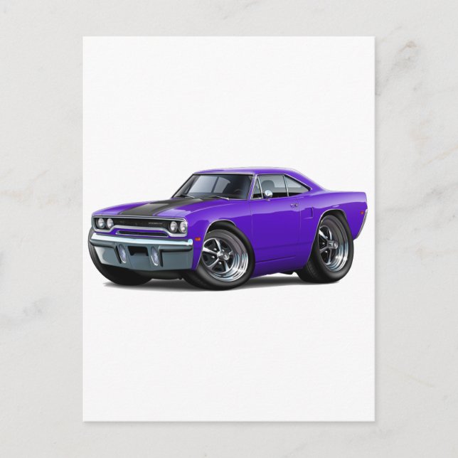 Cartão Postal 1970 Roadrunner Purple-Black (Frente)