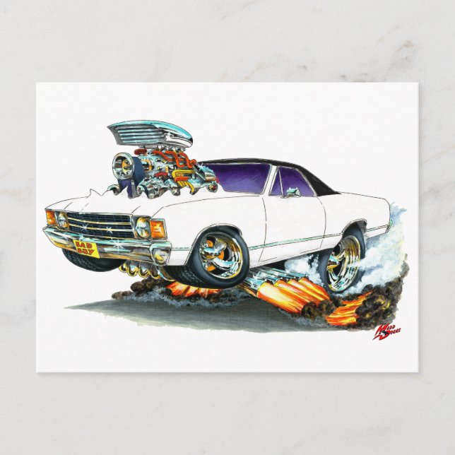 Cartão Postal 1971-72 Caminhão Negro-Branco-El Camino (Frente)