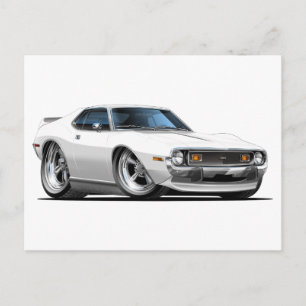 Cartão Postal 1971-72 Javelin White Car