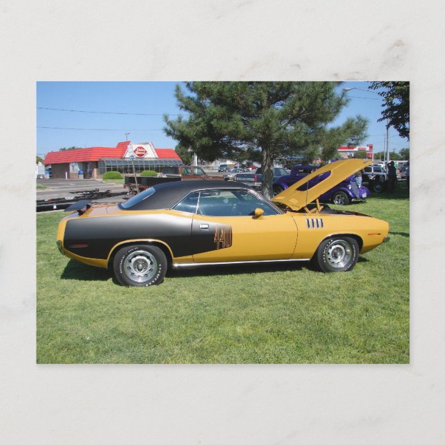 Cartão Postal 1971 Plymouth "Cuda" 440 (Frente)