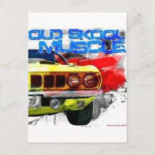 Cartão Postal 1971 Plymouth Cuda "Old Skool Muscle"