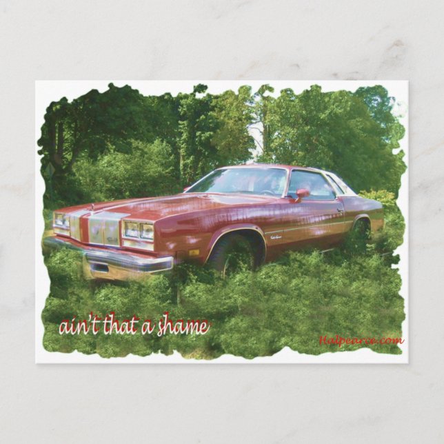 Cartão Postal 1976, Goldsmobile Cutlass Supremo Coupe. (Frente)