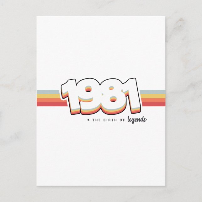 Cartão Postal 1981 O nascimento das lendas (Frente)