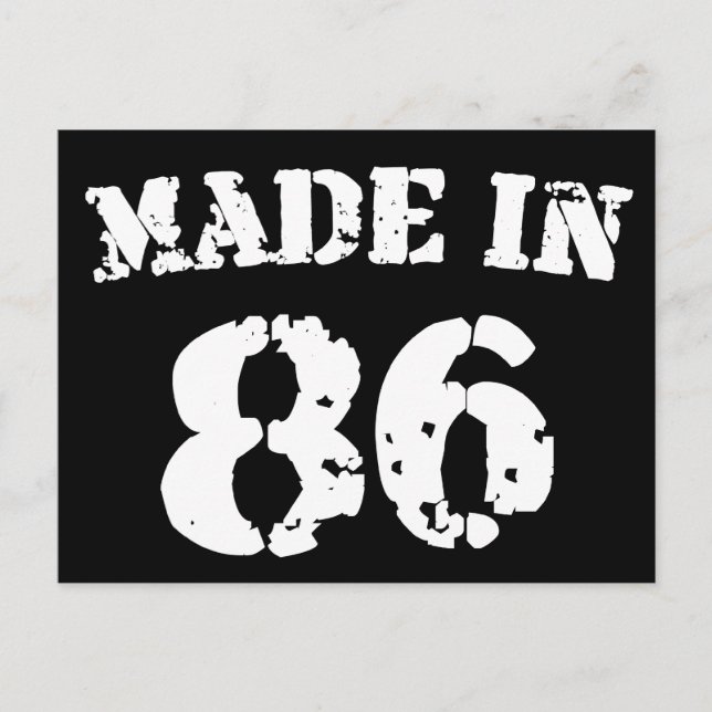 Cartão Postal 1986 Feito Em 86 (Frente)
