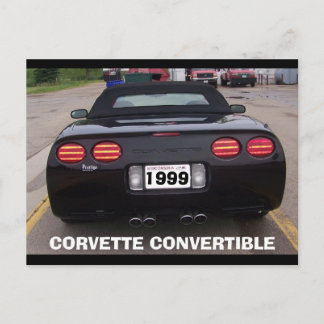 CARTÃO POSTAL 1999 VISÃO TRASEIRA CONVERSÍVEL CORVETE