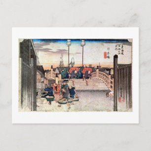 Cartão Postal 1. 日 本 橋, 広 重 Nihonbashi, Hiroshige, Ukiyo-e