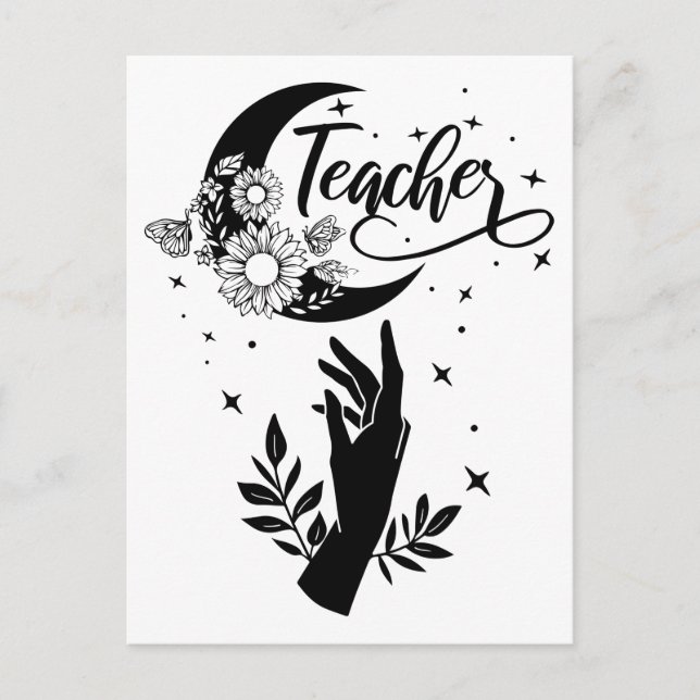 Cartão Postal 1 - Camisa De Professores Inspiradora, Professora  (Frente)