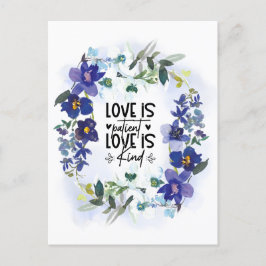 Cartão Postal 1 Corinthians 13:4 O amor é a Bíblia do paciente V