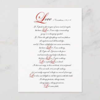 Cartão Postal 1 Corintianos 13
