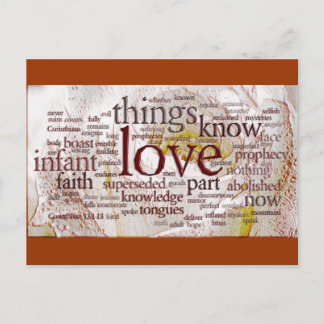 Cartão Postal 1 Corintianos 13 Rosa (v1)